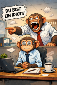 Primate paralizado en una oficina durante un conflicto: estado de bloqueo del sistema nervioso vegetativo