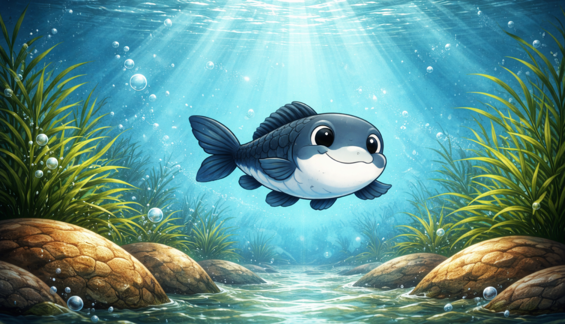 Durch Meditation müde – Fisch im Fluss als Bild für das Nervensystem