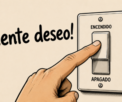 Ilustración de un interruptor con el texto «¡Siente deseo!». El deseo sexual no puede activarse como un interruptor.